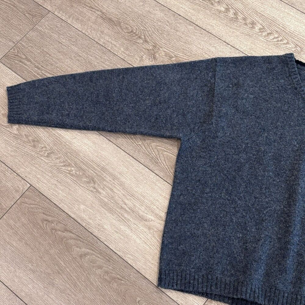 J.Crew Shetland Wool Sweater Mens 2XL Classic Blue Preppy Outdoor Casual Winter - Picture 2 of 6
